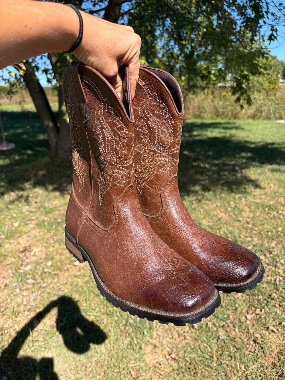 Western Cowboy Boots Brown Size 10